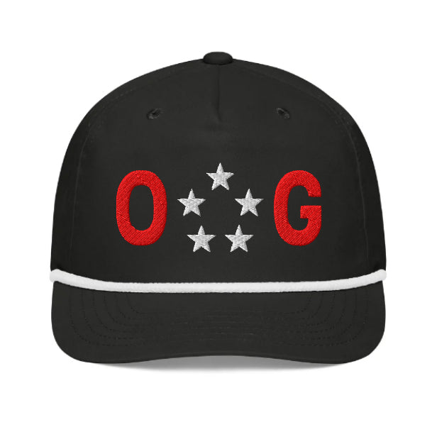 OG 5 STARS (unstructured, floppy front) ROPE CAP