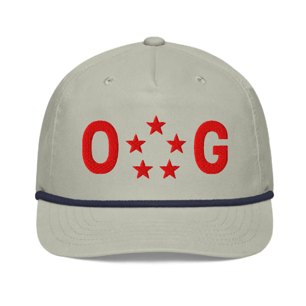 OG 5 STARS (unstructured, floppy front) ROPE CAP