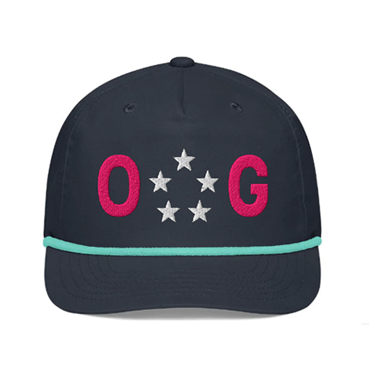 OG 5 STARS (unstructured, floppy front) ROPE CAP