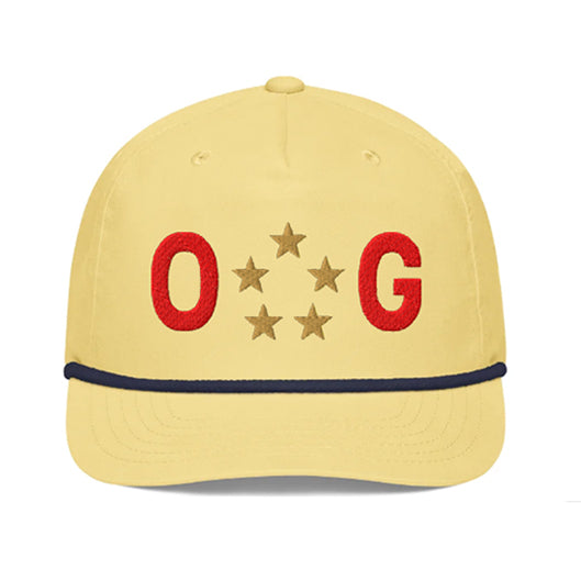 OG 5 STARS (unstructured, floppy front) ROPE CAP